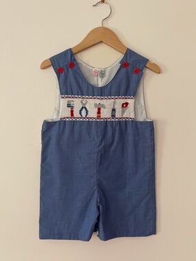 ORIENT EXPRESSED EUC Rare Boys Hand Smocked Tool Jon Jon